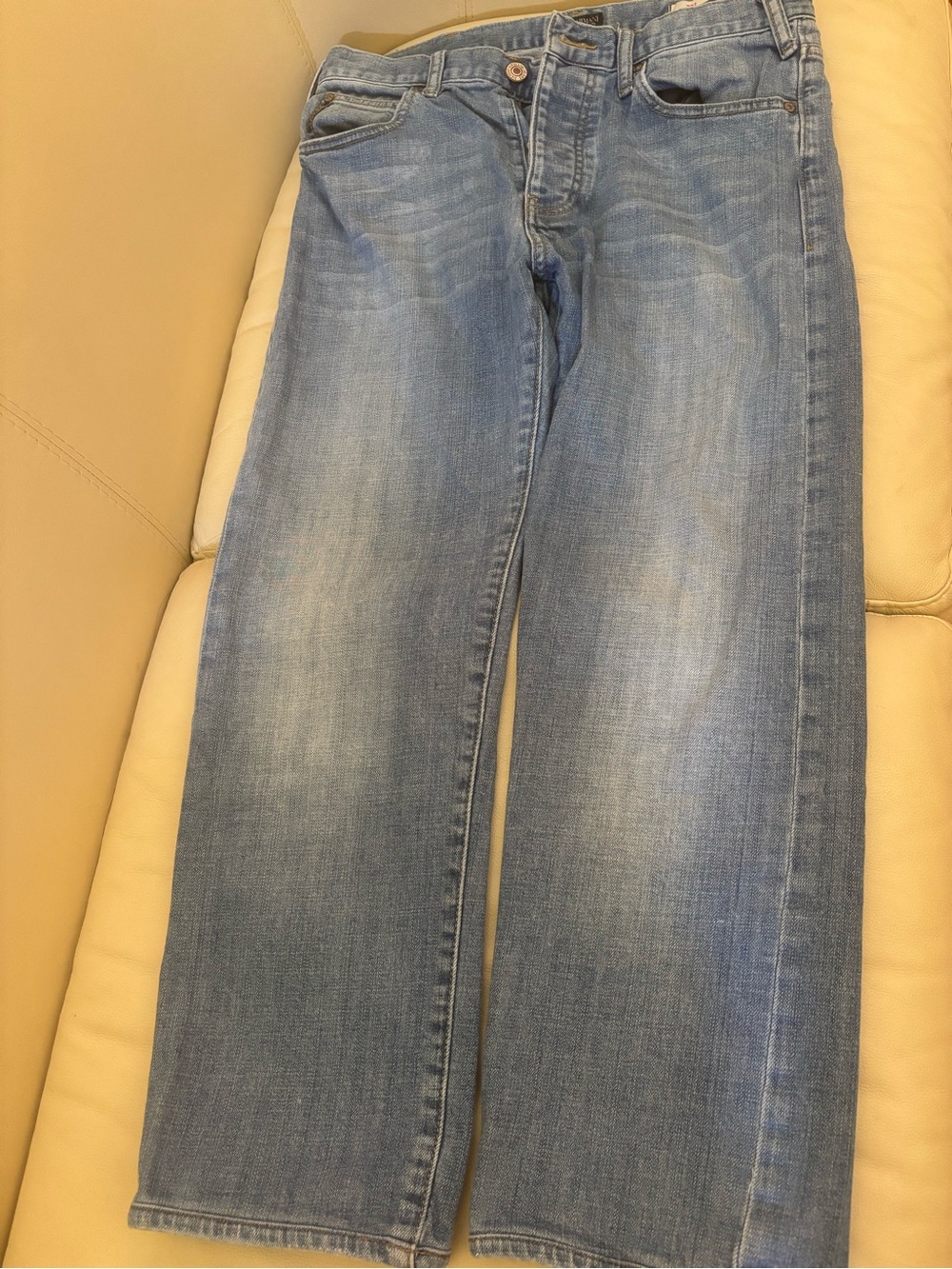 Armani Jeans Light Blue Straight-Leg Men's Jeans